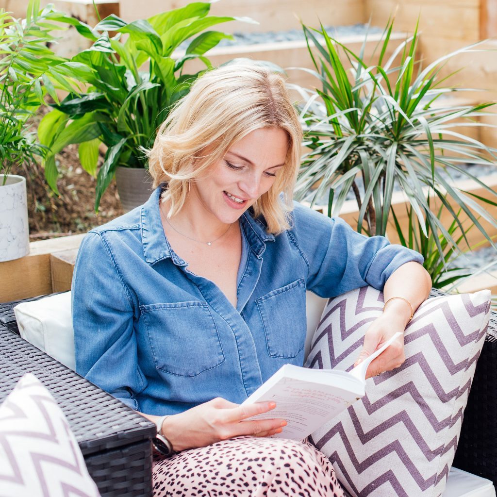 Kellie-Simpson-VA-Virtual-Assistant-Legal-Support-Web-147 Woman in garden reading book in Summer