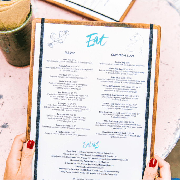 menu design